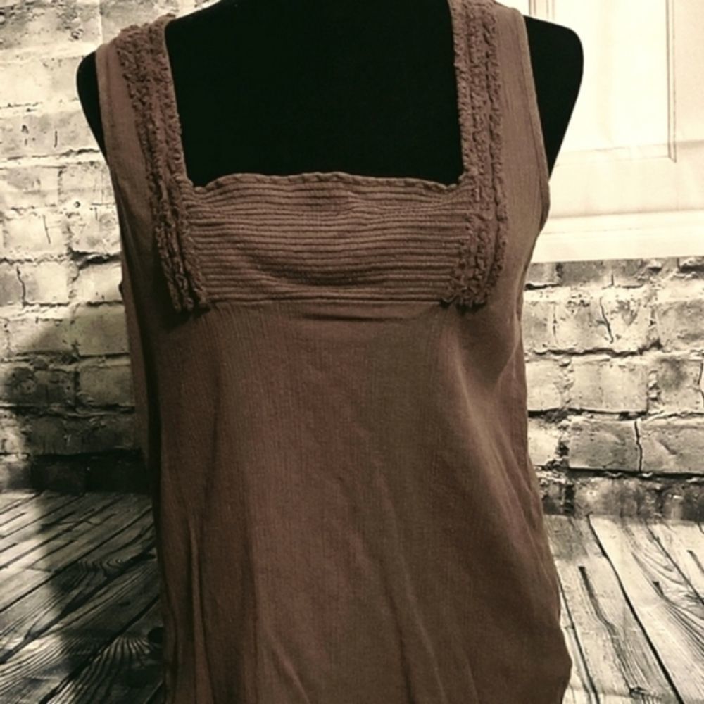OLD NAVY RUCHED FRONT GAUZE TUNIC COTTON WOMEN'S TOP SIZE S